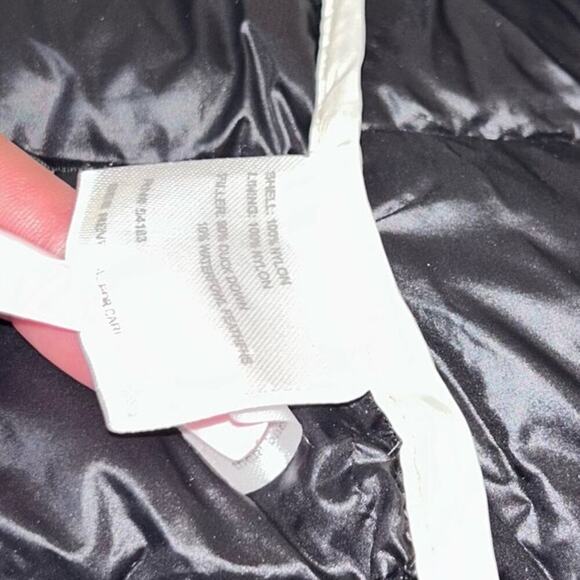 Calvin Klein Packable Lightweight Down Coat Black packable gold hardware SZ SM - Picture 10 of 11